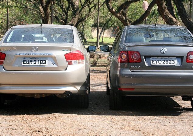 Honda City LX e Volkswagen Polo Comfortline
