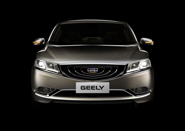 O  sedã GC9, da chinesa Geely, se destaca pela ampla grade dianteira com frisos ao redor do emblema