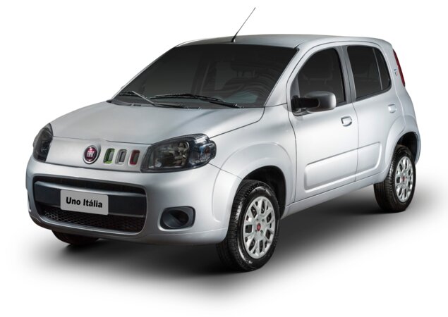 Fiat Uno Vivace 2015 passa a ser oferecido na série especial Itália, que se diferencia pelos anéis com as cores do país na grade frontal
